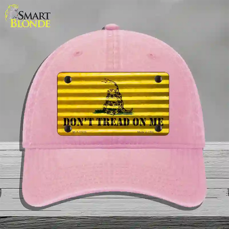 Dont Tread On Me Novelty License Plate Hat Unconstructed Cotton / Pink