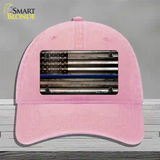 Thin Blue Line American Flag Novelty License Plate Hat Unconstructed Cotton / Pink