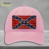 Confederate Flag Corrugated Novelty License Plate Hat Unconstructed Cotton / Pink