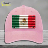 Mexico Flag Novelty License Plate Hat Unconstructed Cotton / Pink