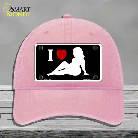 Full Figured Women Novelty License Plate Hat Unconstructed Cotton / Pink