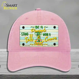 Be A Pineapple Novelty License Plate Hat Unconstructed Cotton / Pink