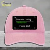 Sarcasm Loading Novelty License Plate Hat Unconstructed Cotton / Pink