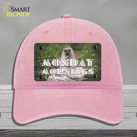 Monday Mornings Novelty License Plate Hat Unconstructed Cotton / Pink