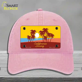 California Living Novelty License Plate Hat Unconstructed Cotton / Pink