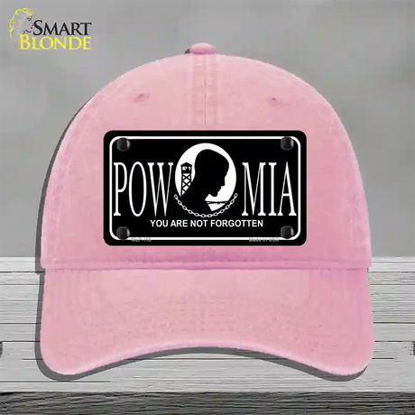 POW-MIA Novelty License Plate Hat Unconstructed Cotton / Pink