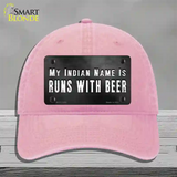 My Indian Name Novelty License Plate Hat Unconstructed Cotton / Pink