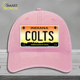 Indiana Colts Novelty License Plate Hat Unconstructed Cotton / Pink