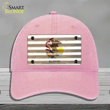 Illinois Corrugated Flag Novelty License Plate Hat Unconstructed Cotton / Pink