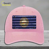 New Hampshire Corrugated Flag Novelty License Plate Hat Unconstructed Cotton / Pink