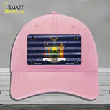 New York Corrugated Flag Novelty License Plate Hat Unconstructed Cotton / Pink