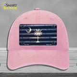 South Carolina Corrugated Flag Novelty License Plate Hat Unconstructed Cotton / Pink