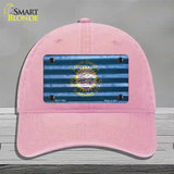 South Dakota Corrugated Flag Novelty License Plate Hat Unconstructed Cotton / Pink