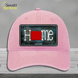 Colorado Home State Outline Novelty License Plate Hat Unconstructed Cotton / Pink