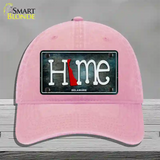 Delaware Home State Outline Novelty License Plate Hat Unconstructed Cotton / Pink