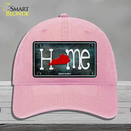 Kentucky Home State Outline Novelty License Plate Hat Unconstructed Cotton / Pink