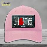 Michigan Home State Outline Novelty License Plate Hat Unconstructed Cotton / Pink