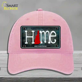 New Hampshire Home State Outline Novelty License Plate Hat Unconstructed Cotton / Pink