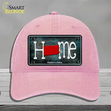 Pennsylvania Home State Outline Novelty License Plate Hat Unconstructed Cotton / Pink