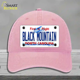 Black Mountain North Carolina Novelty License Plate Hat Unconstructed Cotton / Pink