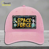 Space Force Novelty License Plate Hat Unconstructed Cotton / Pink