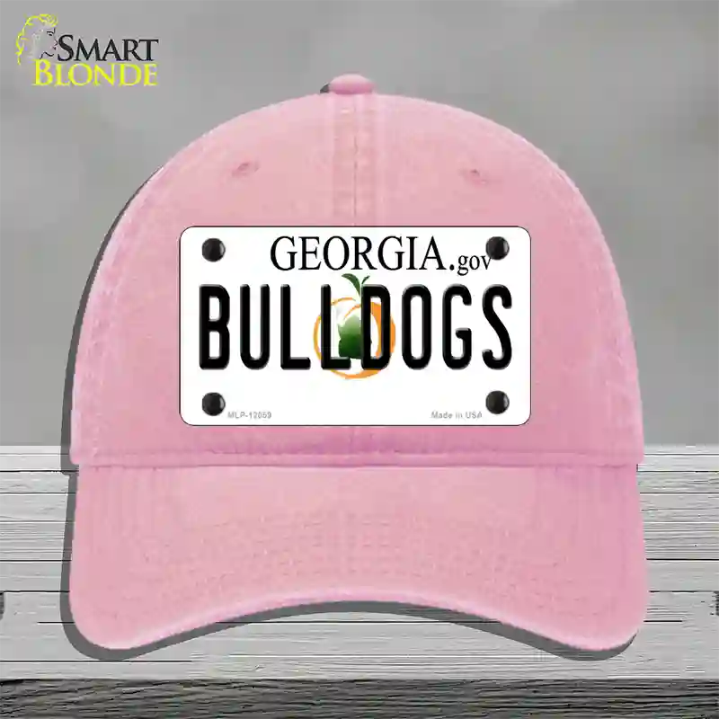 Georgia Bulldogs Novelty License Plate Hat Unconstructed Cotton / Pink