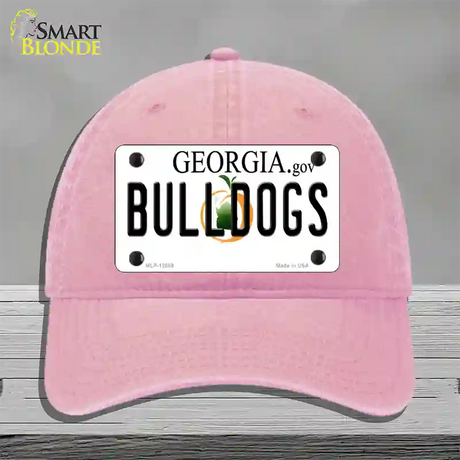 Georgia Bulldogs Novelty License Plate Hat Unconstructed Cotton / Pink