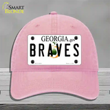 Georgia Braves Novelty License Plate Hat Unconstructed Cotton / Pink