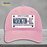 District Of Columbia Novelty License Plate Hat Unconstructed Cotton / Pink