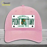 Florida Point Brittany Novelty License Plate Hat Unconstructed Cotton / Pink