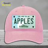 Apples New Hampshire State Novelty License Plate Hat Unconstructed Cotton / Pink