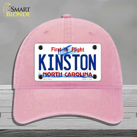 Kinston North Carolina State Novelty License Plate Hat Unconstructed Cotton / Pink