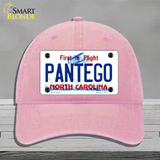 Pantego North Carolina State Novelty License Plate Hat Unconstructed Cotton / Pink