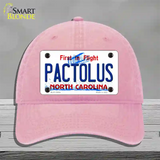 Pactolus North Carolina State Novelty License Plate Hat Unconstructed Cotton / Pink