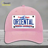 Oriental North Carolina State Novelty License Plate Hat Unconstructed Cotton / Pink