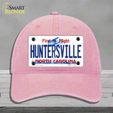 Huntersville North Carolina State Novelty License Plate Hat Unconstructed Cotton / Pink