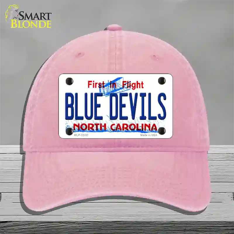 Blue Devils North Carolina State Novelty License Plate Hat Unconstructed Cotton / Pink