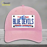 Blue Devils North Carolina State Novelty License Plate Hat Unconstructed Cotton / Pink