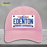 Edenton North Carolina State Novelty License Plate Hat Unconstructed Cotton / Pink