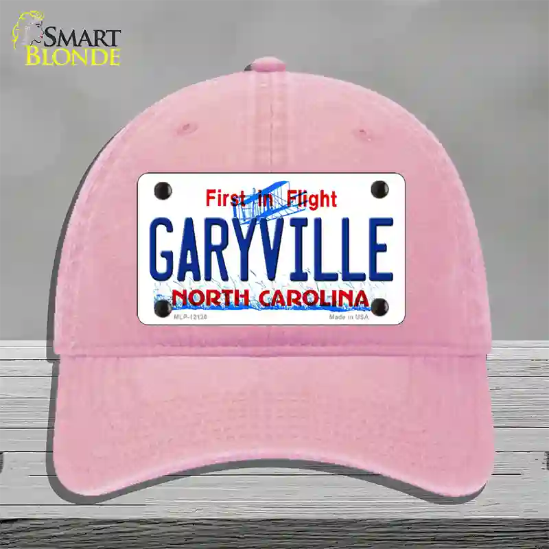 Garyville North Carolina State Novelty License Plate Hat Unconstructed Cotton / Pink