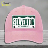 Silverton Colorado Novelty License Plate Hat Unconstructed Cotton / Pink