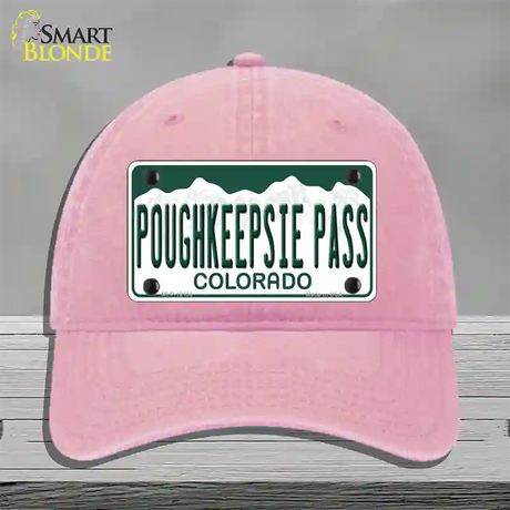 Poughkeepsie Pass Colorado Novelty License Plate Hat Unconstructed Cotton / Pink