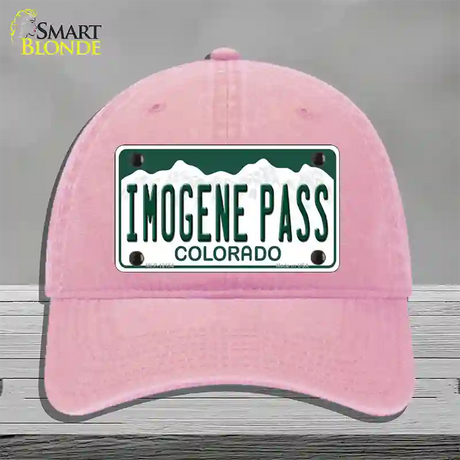 Imogene Pass Colorado Novelty License Plate Hat Unconstructed Cotton / Pink