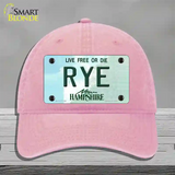 Rye New Hampshire Novelty License Plate Hat Unconstructed Cotton / Pink