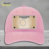 Mississippi Great Seal Blank Novelty License Plate Hat Unconstructed Cotton / Pink