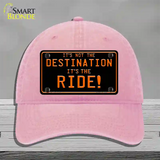 Its Not the Destination Novelty License Plate Hat Unconstructed Cotton / Pink