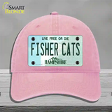 Fisher Cats New Hampshire Novelty License Plate Hat Unconstructed Cotton / Pink