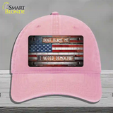 Dont Blame Me Voted Democrat Novelty License Plate Hat Unconstructed Cotton / Pink