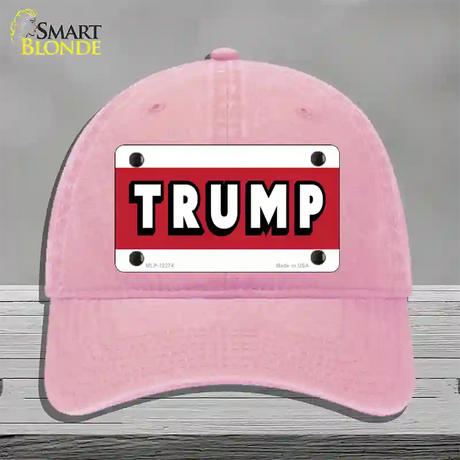 Trump Novelty License Plate Hat Unconstructed Cotton / Pink