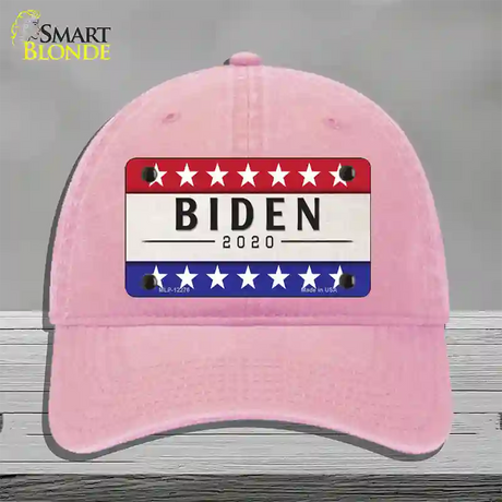 Joe Biden 2020 Novelty License Plate Hat Unconstructed Cotton / Pink